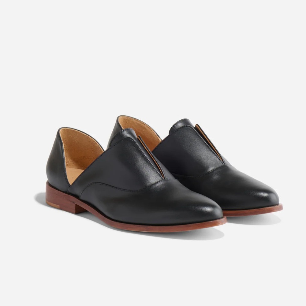 Nisolo Emma d'Orsay Oxford in Black, Size 8.5